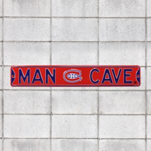 Montreal Canadiens: Man Cave - Officially Licensed NHL Metal Street Sign 36.0"W x 6.0"H by Fathead | 100% Steel