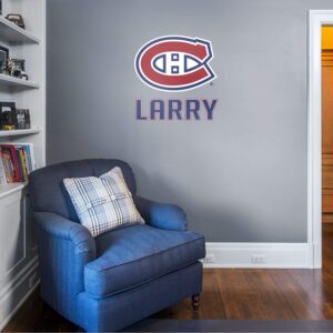 Montreal Canadiens: Stacked Personalized Name - Officially Licensed NHL Transfer Decal in Blue (39.5"W x 52"H) by Fathead | Viny