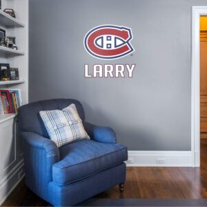 Montreal Canadiens: Stacked Personalized Name - Officially Licensed NHL Transfer Decal in White (39.5"W x 52"H) by Fathead | Vin