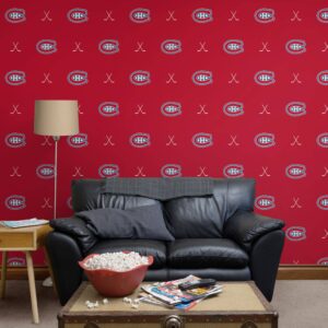 Montreal Canadiens: Sticks Pattern - Officially Licensed NHL Removable Wallpaper 24" x 10.5' (21.0 sf) by Fathead