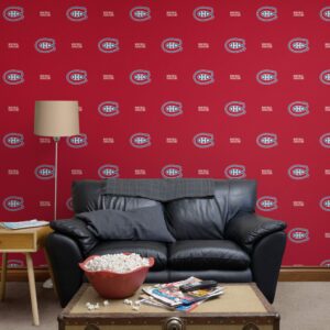 Montreal Canadiens: Stripes Pattern - Officially Licensed NHL Removable Wallpaper 12" x 12" Sample by Fathead