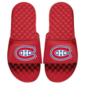 Youth ISlide Red Montreal Canadiens Primary Logo Slide Sandals