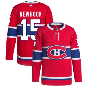 Alex Newhook Men's adidas Red Montreal Canadiens Home Primegreen Authentic Pro Custom Jersey