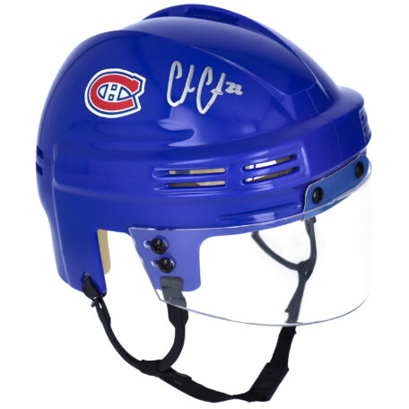 Cole Caufield Montreal Canadiens Autographed Blue Mini Helmet
