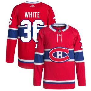 Colin White Men's adidas Red Montreal Canadiens Home Primegreen Authentic Custom Jersey