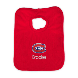 Infant Red Montreal Canadiens Personalized Bib