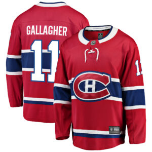 Men's Fanatics Branded Brendan Gallagher Red Montreal Canadiens Breakaway Player Jersey