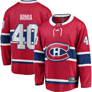 Men's Fanatics Branded Joel Armia Red Montreal Canadiens Home Breakaway Player Jersey