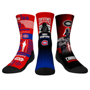 Youth Rock Em Socks Darth Vader & Stormtrooper Montreal Canadiens Star Wars Three-Pack Crew Socks Set